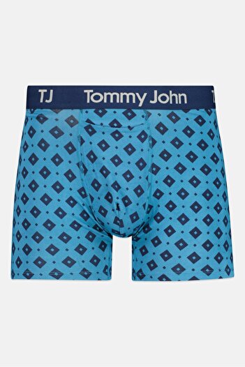 Tommy John Men 2 Pack 4 inseam Brand Logo Boxer Briefs, Multicolor
