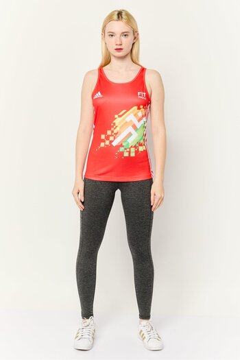 adidas Women Sportswear Fit Sleeveless Outdoor Jersey, Red