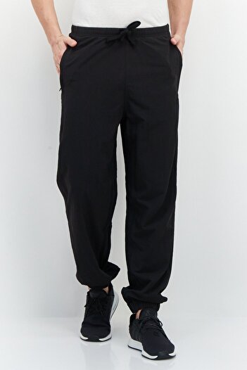 adidas Men Sportswear Fit Drawstring Outdoor Sweatpants, Black
