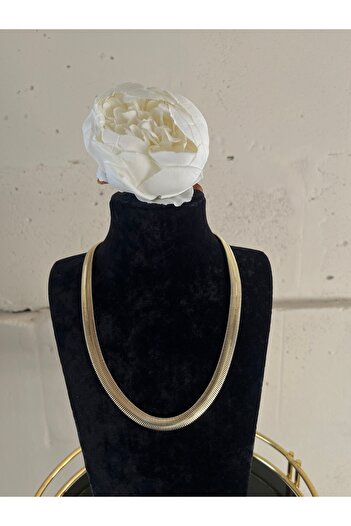 XUPING JEWELRY 14 K Altın Kaplama Balık Sırtı Kolye 45 Cm