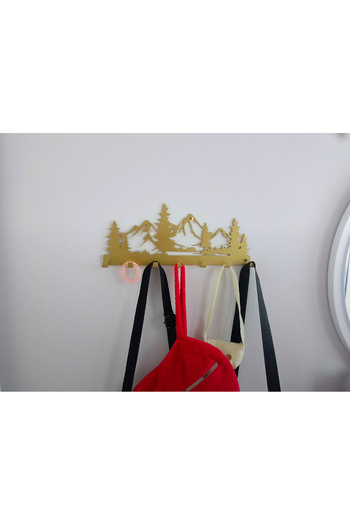 Wallover Design Özel Tasarım 2mm  Çelik Metal Doğa Temalı Askılık Ve Anahtarlık