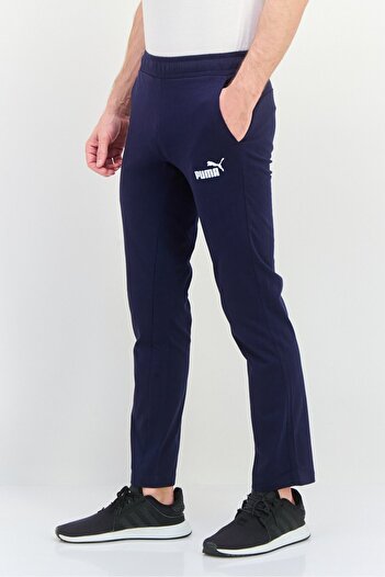 Puma Men Regular Fit Brand Logo Training Track Pant, Dark Blue