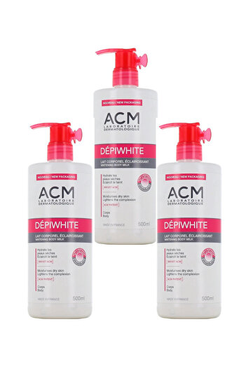 ACM D piwhite Whitening Body Milk for Even Skin Tone (500ml 3 Pieces)
