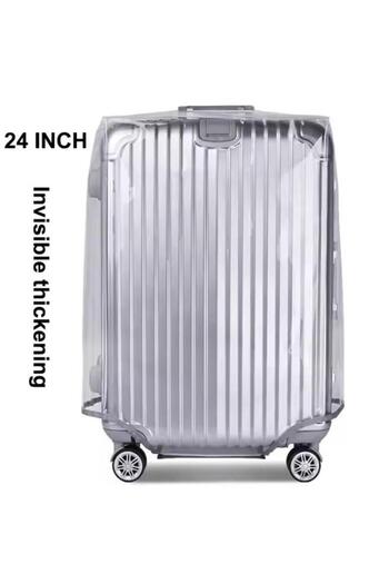 Generic Premium PVC Luggage Cover 24 Inch - Waterproof, Dustproof, Scratch Resistant Travel Luggage Cover