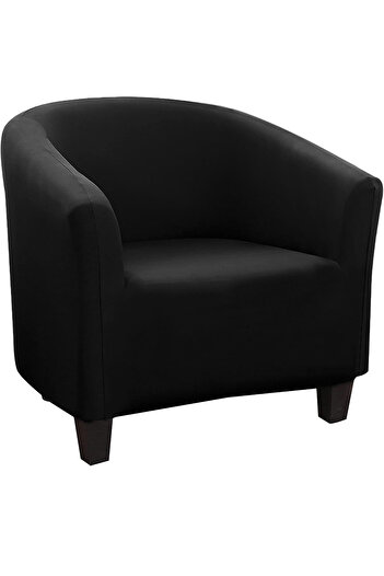 Choice Black Stretch Club Chair Slipcover Spandex Barrel Chair Covers Printed Tub Living Room Armchair Cove