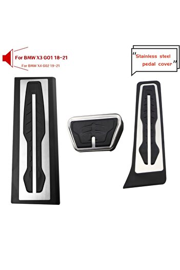 Choice For BMW X3 G01 2018-2022 X4 G02 2019-2021 Stainless Steel Foot Rest Dead Brake Accelerator Gas Pe...