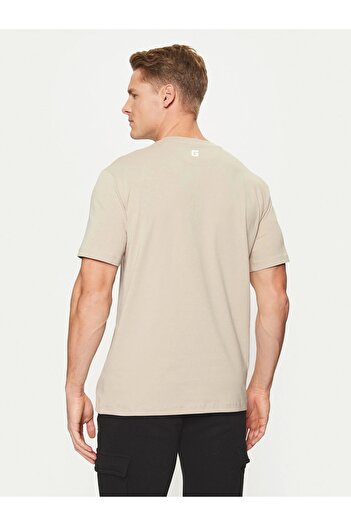 Guess WESTLY CN T-SHIRT Ανδρικό μπεζ μπλουζάκι Z5RI12J1314-G1CA