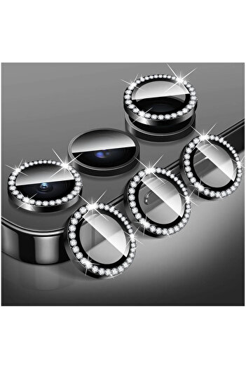 Fibaks Samsung Galaxy A24 Compatible Stony Glossy Camera Lens Protector Glass and Frame Camera Protection Lens