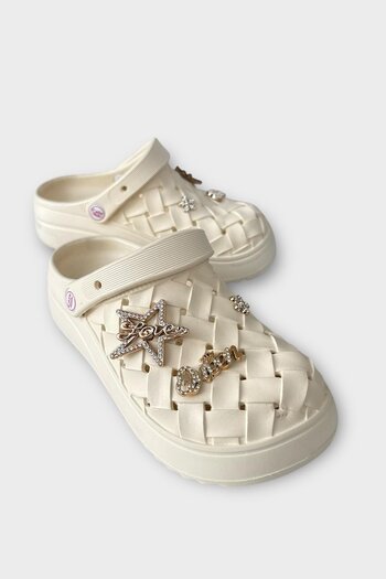 Liger Women's Comfort Sandal - Rainy Lightweight High Sole Summer Slippers and Cream