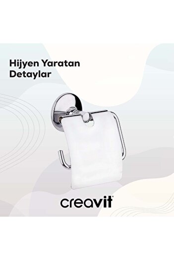 Creavit Joyful Kapaklı Tuvalet Kağıtlığı