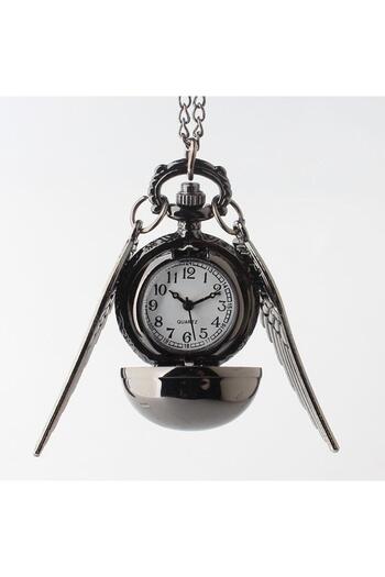 valkyrie Harry Potter Quidditch Snitch Ball Model Necklace Chain Clock