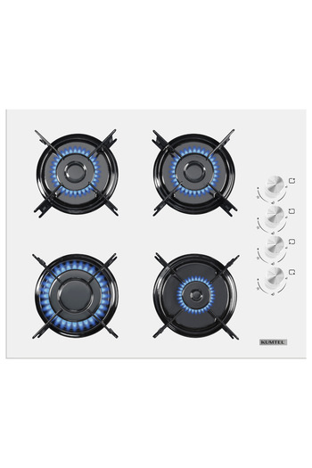 KUMTEL Home Basic Beyaz Cam Ankastre Set