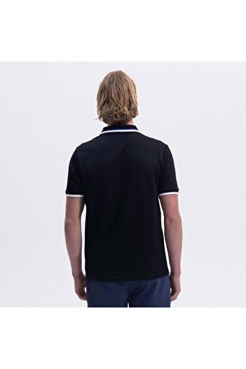 Ellesse Em491-Bk Polo Neck Men's T-Shirt - Black