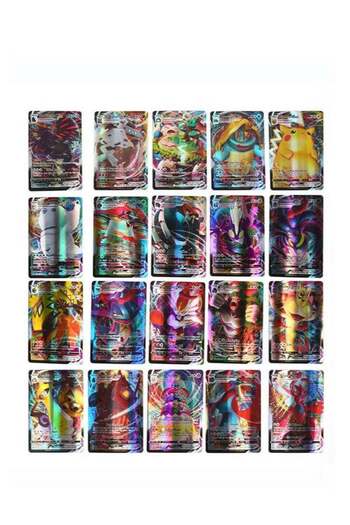 COOYA 100 Pok mon game cards, 50Vmax+50V, colorful, various styles, suitable for children over 5 years old