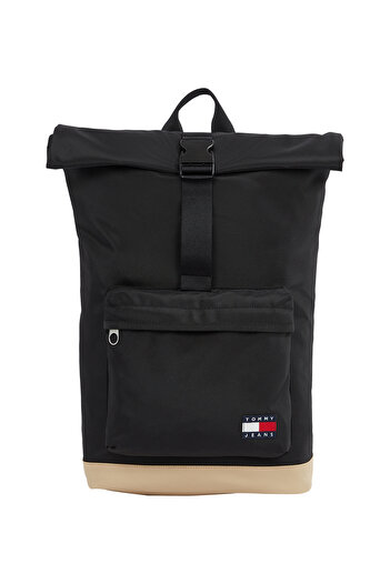 Tommy Hilfiger Tommy Hilfiger Men Black Essential Daily Rolltop Backpack