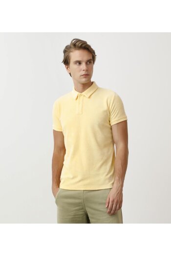 Nors Men's Polo Collar Towel Fabric T-Shirt