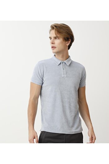 Nors Men's Polo Collar Towel Fabric T-Shirt