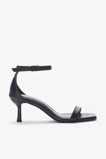 Louis Cardy Delya Black Genuine Leather Women's Heeled Shoes