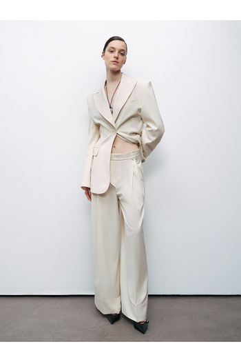Nocturne Asymmetrical Placket Detailed Trousers