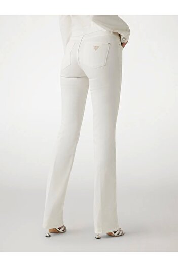 Guess Pantaloni albi pentru femei SEXY STRAIGHT W5GA15D5N71-CLPS