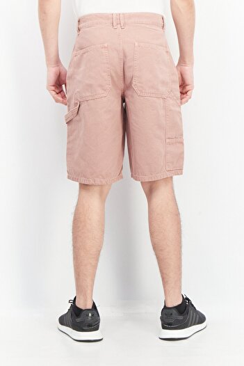 CELIO Men Textured Basic Shorts, Old Pink