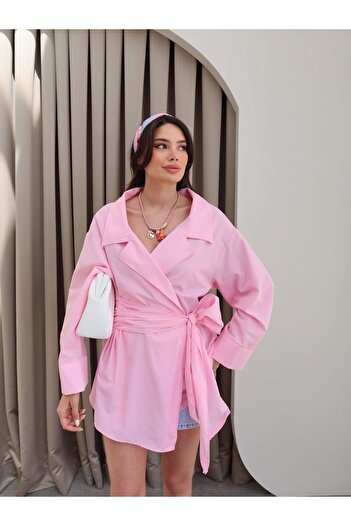 ESRAHELVACI Oversize Shirt with Wrap Tie