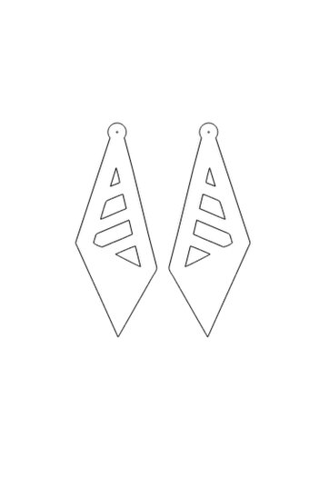 Angels Passion Stylish Laser Cut Leather Earrings