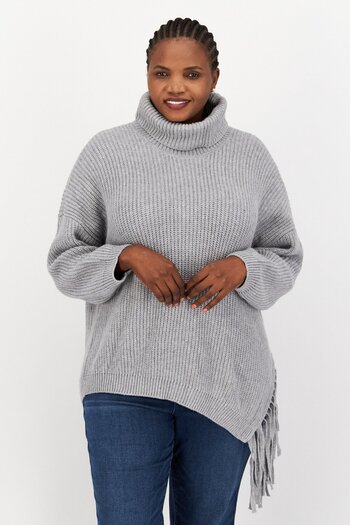 Vince Camuto Women Plus Size Turtle Neck Knitted Sweaters, Light Grey