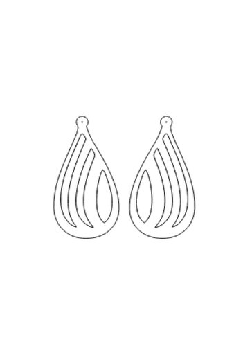 Angels Passion Stylish Laser Cut Leather Earrings