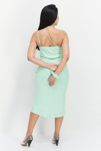 Don't Call Me Jennyfer Women Plain Midi Casual Dress, Green