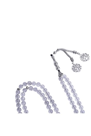 Zeynep Büyükbay Crystal Quartz Natural Stone Rosary 99%