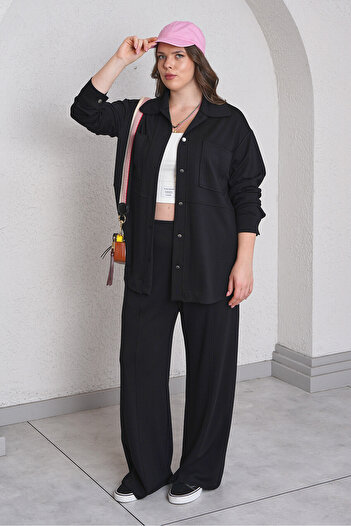 Büyük Moda Shirt Pant Modal Tracksuit Set