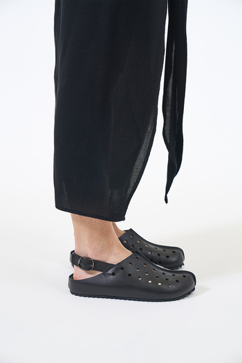 Louis Cardy Wasta Black Genuine Leather Women's Sandals