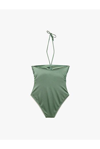 Koton Strapless Swimsuit with Halter Accessory