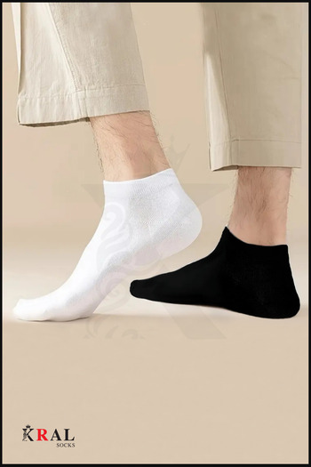 KRAL SOCKS Women - Men (20 Pairs) Plain Pattern Economical Ankle Length Booties Socks