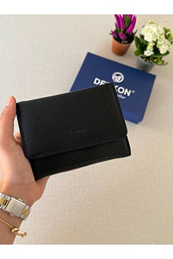 DERKON Genuine Leather Wallet with Mini Coin Compartment