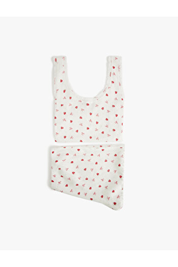Koton Cotton U-Neck Sleeveless Strawberry Printed Pajama Set with Shorts