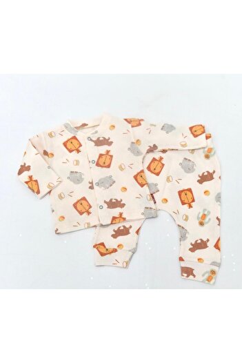 Lullaby Önden Çitçitli Waffle Pi̇jama Takim