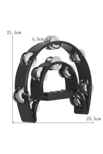 IRIN Handbell black IRIN Tambourine Double Cymbals Orff Percussion Instrument KTV Singing Party Hand Bell