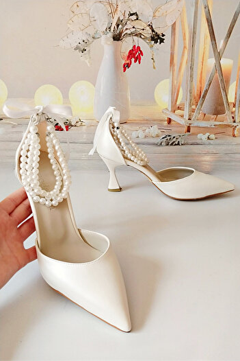 Modavien Women's 7 cm Mother of Pearl Bridal Shoes