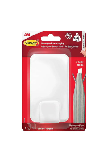 3M Command XL Utility Hook (Up to 6.8 kg, White)
