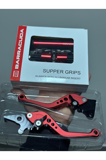 Palas Motor HONDA PCX SPOR MANET (SERTLİK AYARLI MANET) / KIRMIZI RENK + BARRACUDA SPOR ELCİK KIRMIZI RENK