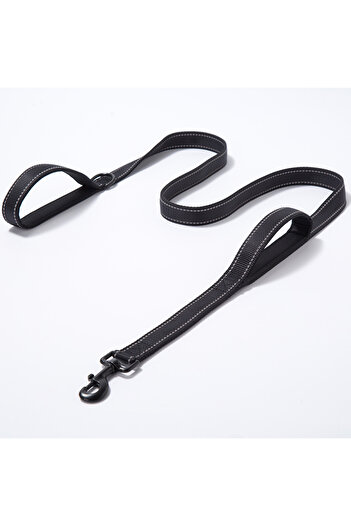 Choice 180cm black Double Handle Dog Leash, Double-Sided Reflective Night Safety, Heavy Duty For And Extra