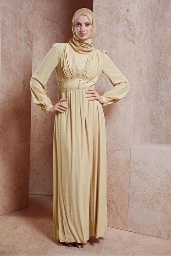 Alvina Lace Detailed Viscose Dress 41509