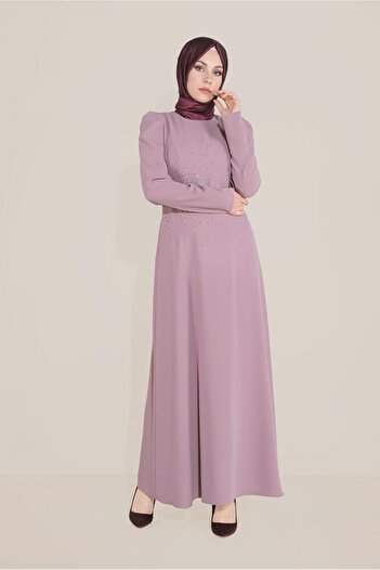 Alvina Embroidered Belted Watermelon Sleeve Dress 40586