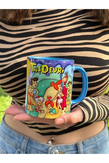 mug shop Stone Age Flintstone Yabba Dabba Doo! Quality Porcelain Mega Mug Cup-Gift Tea Coffee Cup