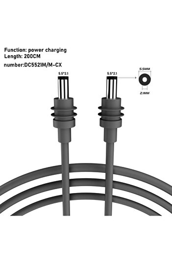 Choice D to D Cable 2M For Starlink Mini Cable 2M(6.6ft) Starlink Mini DC Power Type-C Input Replacement ca