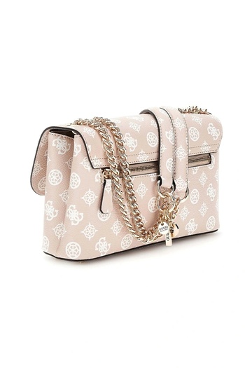 Guess Eco Erica Cnvrtble Xbody Flap Women's Beige Crossbody Bag Hwepg951020-Sdl