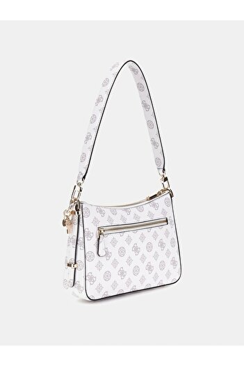 Guess Eco Erica Top Zip Shoulder Bag Women's White Shoulder Bag Hwepg951018-Wlo