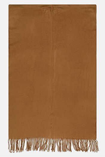 s.Oliver Women Fringe Plain Scarf 48 x 200 cm, Brown